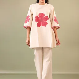 MISRI Printed Pure Cotton Round Neck Tunic With Palazzos Co-Ords-picture-44