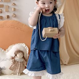 LULU & SKY Girls Top with Shorts-image-83