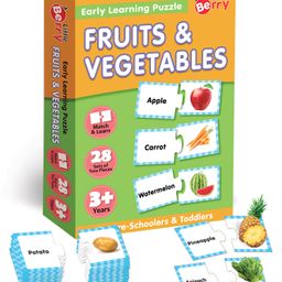 Little Berry Fruits and Vegetables Match and Learn Jigsaw Puzzle Game Multicolor - 42 Pieces-81