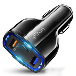 PTron Bullet Pro Qualcomm Quick Charge 3.0 36W Fast Charging 3 Port USB Smart Car Charger-5