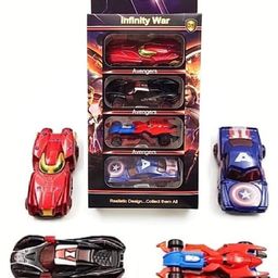 Negocio Mini Metal Avenger Car Pack of 4 (Color May Vary)-11