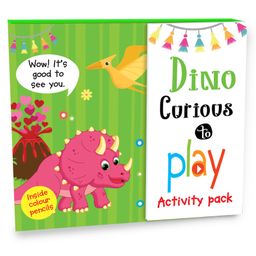 Hello Friend Books Foldable Colouring Activity Kit: Dino Curious To Play - Fun and Interactive Actvity Pack with 2 Actvity and Colouring Pads and 8 Colour Pencils - English-15