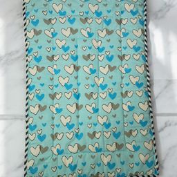 Fabrify Pure Cotton Baby Mats, Mattress, Godadi, Bistar Heart Print - Blue-23
