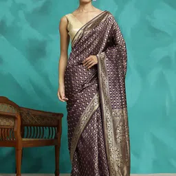 SHADOW & SAINING Woven Design Zari Silk Blend Banarasi Saree-picture-45
