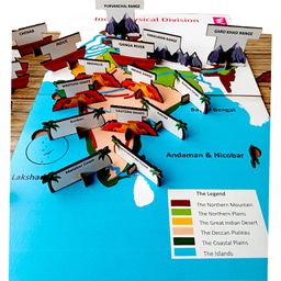 WISSEN India Physical Features Of India Educational Board Game with 3D Puzzles - 44 Pieces image 3