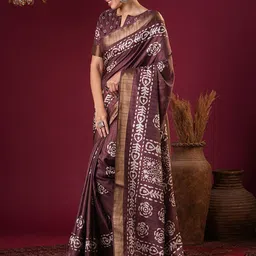 Anouk Floral Printed Zari Sungudi Saree-picture-48
