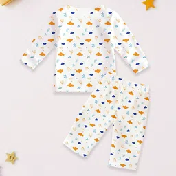 Kidbea Kids Printed T-Shirt With Pyjamas Clothing Set-29