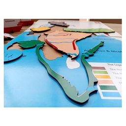 WISSEN India Physical Features Of India Educational Board Game with 3D Puzzles - 44 Pieces image 4