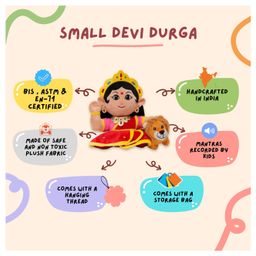 Panda's Box Mantra Chanting Devi Durga Musical Plush Soft Toy (Small - 22 cm) image 4
