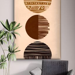 Livin'luxe Brown & Beige Tribal Geometric Canvas Wall Art-picture-16