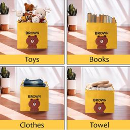 Kuber Industries Yellow 4 Pieces Foldable Storage Multi-Utility Organisers image 5