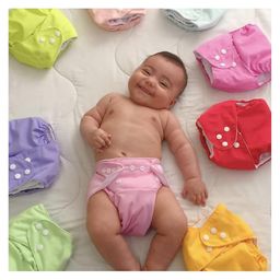 Sparkle Joy Free Size Reusable Cloth Diaper With Insert - Red image 5