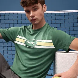 Slazenger Brand Logo Printed Pure Cotton T-shirt-image-11