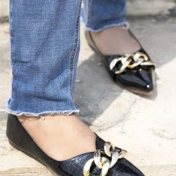 Shoetopia Kids Black Flat Ballets-image-101
