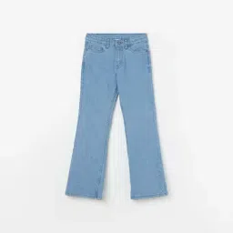 Fame Forever by Lifestyle Kids Blue Cotton Striped Jeans-picture-39