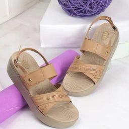Elle Women's Beige Back Strap Sandals-image-25