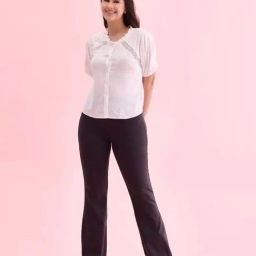 Go Colors! Grey Plain Bootcut Pants-image-27