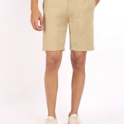 Peregrine By Pantaloons Khaki Cotton Regular Fit Shorts-picture-33