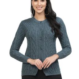Kalt Blue Self Design Sweater-picture-33
