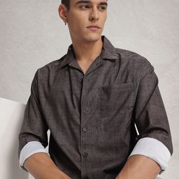 WROGN Oversized Printed Drop-Shoulder Sleeves Casual Shirt-image-37