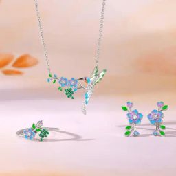 GIVA 925 Silver Nectar Love Necklace, Earrings & Ring Set for Women-picture-10