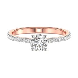 Emori 14k Rose Gold & Diamond Classic Solitaire Ring-image-50