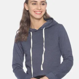 Campus Sutra Indigo Full Sleeves Hooded Sweatshirt-image-57