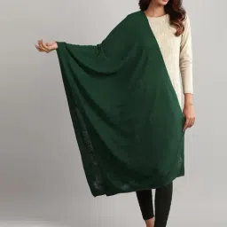 Aurelia Green Self Design Shawl-17