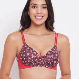 Clovia Brown Non Wired Padded T-Shirt Bra-image-75