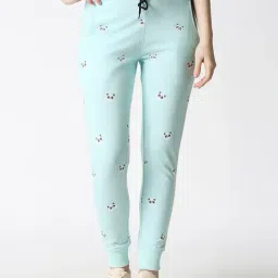 Bewakoof Light Blue Printed Joggers-image-39
