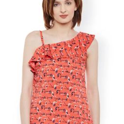 Belle Fille Orange Printed Top-picture-18