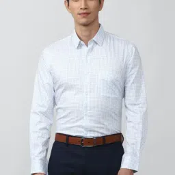 Peter England Blue Cotton Slim Fit Printed Shirt-picture-44
