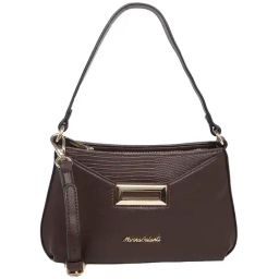 Marina Galanti Brown Textured Medium Baguette Bag-image-51