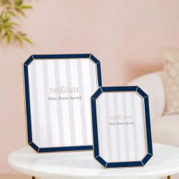 Nestasia Golden Accent Opulent Photo Frames Set Of 2 Pink Navy Blue-10