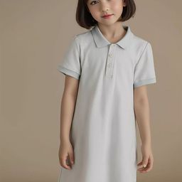 LULU & SKY Girl Polo Collar T-Shirt Dress-image-77