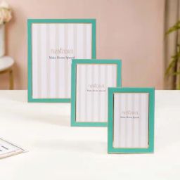 Nestasia Modern Teal Metal Photo Frames Set Of 3-40