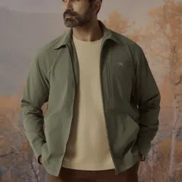 Andamen Olive Relaxed Fit Jacket-image-39