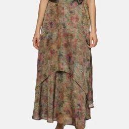 ISU Brown Printed A-Line Skirt-picture-12