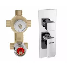 CERA RUBY Diverter System Single Lever Exposed Part + Concealed Part Wall Mount Chrome, F1005731+F4070202-3
