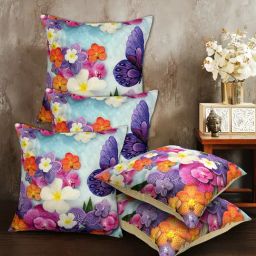 Romee Multi Jute Floral Cushion Covers-30