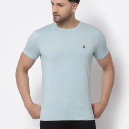 Red Tape Sky Blue Cotton Regular Fit T-Shirt-image-9