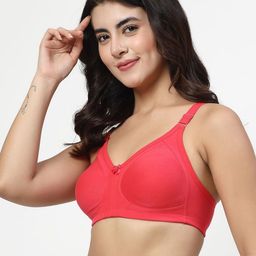 LILY Full Coverage Non Padded Non-Wired Back Closure Minimizer Bra image 5