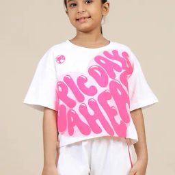 Kidsville Barbie Printed Boxy Fit T-Shirt for Girls-image-62