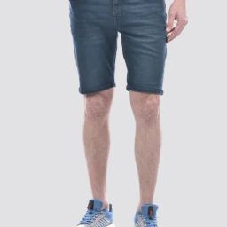 Jack & Jones Dark Blue Regular Fit Denim Shorts-15