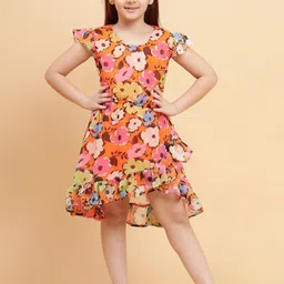 Lazy Shark Floral Print Fit & Flare Dress-90