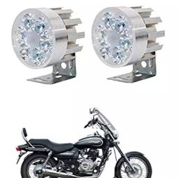 Cartronics Round 6 LED Motorcycle Light Bike Fog Lamp for Bajaj Avenger-30