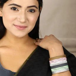 Priyaasi Multicolor Textured Round Bangle Set of 24 image 4