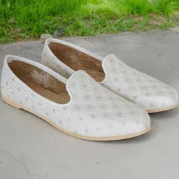 DFR Men White Textile Loafers-picture-2