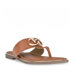 Rocia by Regal Women's Tan T-Strap Sandals-image-21