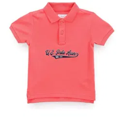 U.S. Polo Assn. Boys Pink Printed Polo T-Shirt-picture-32